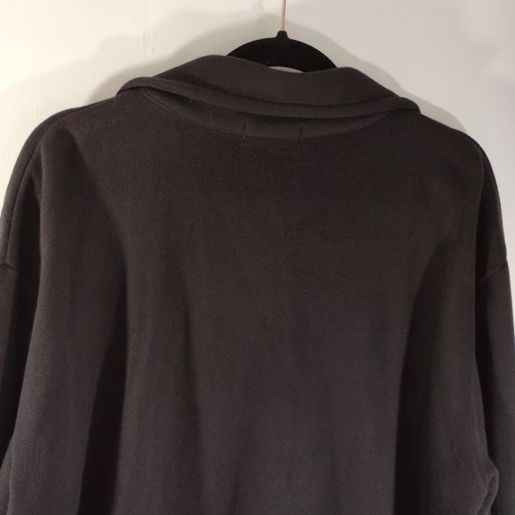 2X Jones New York Cozy Soft Jacket Long Coat Charcoal Gray Pockets Button Down - Picture 8 of 14